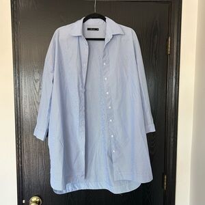 Light Blue Button-Up Oversized Shirt/Dress